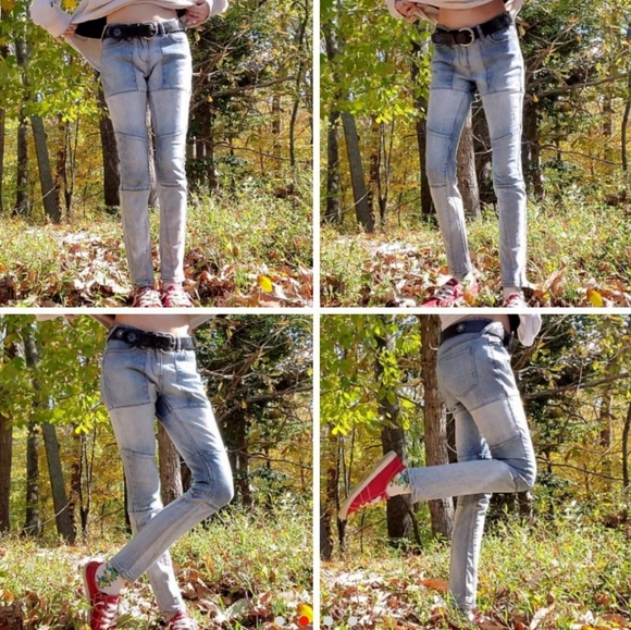 Free People Patchwork Skinnies - Picture 2 of 4